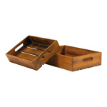 Wooden boxes in set 2-fold - Material:  - Color: dark...