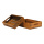Caisses en bois en set 2-fois,, semboîtant les uns dans les autres     Taille: 40x30x10cm, 35x25x8cm    Color: brun foncé