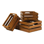 Caisses en bois en set 3-fois, en bois de sapin,...