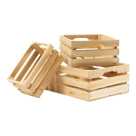 Caisses en bois en set 3-fois, en bois de sapin,...