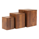 Wooden pedestals in set 3-fold - Material: out of redwood...