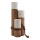 Bornes en kit 3 pcs, en bois de sapin, avec corde, attachés ensemble     Taille: 20/30/40cm    Color: brun/blanc
