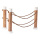 Bastingage en bois de sapin/corde, longueur entièrement tendue 135cm     Taille: 120x40cm    Color: nature/blanc