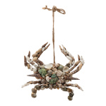 Crabe en MDF, avec de vrais coquillages     Taille:...