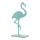 Flamingo auf Bodenplatte aus MDF     Groesse: 50x25cm, Dicke: 12mm    Farbe: mint
