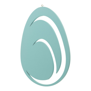 Egg with hanger out of plywood     Size: 30x22cm, thickness: 8mm    Color: mint