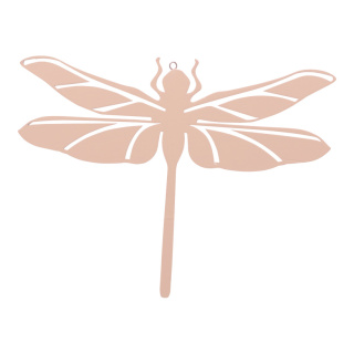 Libelle aus Sperrholz, mit Hänger     Groesse: 20x15cm, Dicke 8mm    Farbe: rosa