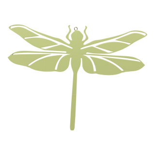 Libelle aus Sperrholz, mit Hänger     Groesse: 30x22cm, Dicke 8mm    Farbe: hellgrün
