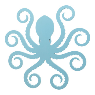 Oktopus aus MDF, mit Hänger     Groesse: 50x50cm, Dicke 12mm    Farbe: hellblau