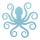 Oktopus aus MDF, mit Hänger     Groesse: 50x50cm, Dicke 12mm    Farbe: hellblau
