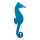 Sea horse out of MDF, with hanger     Size: 40x13cm, thickness: 6mm    Color: blue