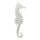 Sea horse out of MDF, with hanger     Size: 40x13cm, thickness: 6mm    Color: white