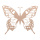 Papillon en contreplaqué, avec suspension     Taille: 50x40cm, épaisseur:6mm    Color: rose
