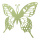 Butterfly out of plywood, with hanger     Size: 50x40cm, thickness 6mm    Color: light green