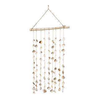 Curtain with real shells, with hanger     Size: 50x90cm    Color: natural-coloured