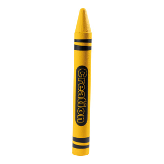 Crayon de cire en polystyrène, autoportant     Taille: 80x9cm    Color: jaune/noir
