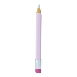 Pencil with rubber out of styrofoam, self-standing     Size: 93x7,5cm    Color: pink/silver