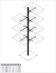 Regal Giano schwarz Höhe: 152cm inkl. 7 Regalböden weiß