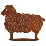 Schaf auf Platte Metall/Rosteffekt, 70 x 56 cm