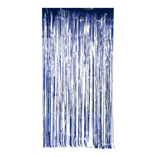 Fadenvorhang Metallfolie     Groesse:100x200cm    Farbe:dunkelblau   Info: SCHWER ENTFLAMMBAR