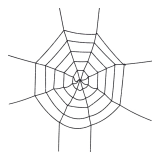 Spiderweb  - Material: artificial fur - Color: black - Size: Ø 160cm