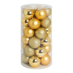 30 Christmas balls gold 12x shiny 12x matt - Material: 6x...