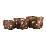 Paniers en bambou lot de 3, assemblable     Taille:...