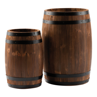 Weinfässer 2 Stk., aus Tannenholz, ineinander passend     Groesse:40x25cm, 30x18cm    Farbe:braun