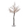 LED-Birkenbaum mit 120 LEDs, Stamm aus Eisen, beschneit, 5m Zuleitung, mit IP44 Transformer     Groesse:160cm, Holzfuß: 20,5x20,5x3cm    Farbe:braun/weiß/warm weiß