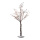 LED-Birkenbaum mit 50 LEDs, Stamm aus Eisen, beschneit, 5m Zuleitung, mit IP44 Transformer     Groesse:120cm, Holzfuß: 17x17x3cm    Farbe:braun/weiß/warm weiß