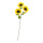 Sonnenblume 3-fach, aus Kunststoff/Kunstseide, 5 Blätter     Groesse:90cm, Blüte: Ø 18cm    Farbe:gelb/grün
