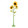 Sonnenblume 3-fach, aus Kunststoff/Kunstseide, 2-teilig, 6 Blätter, Plastikfuß: 17x17cm     Groesse:120cm, Blüte: Ø26cm, Ø18cm, Ø16cm    Farbe:gelb/grün