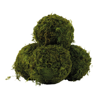 Moss balls 4 pcs., out of styrofoam/plastic, with artificial moss     Size: 10cm    Color: green