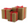 Geschenkboxen 3 Stk./Set,, mit Satinschleife, ineinander passend     Groesse:30x30x30cm,25x25x25cm, 20x20x20cm    Farbe:gold/rot