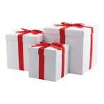 Geschenkboxen 3 Stk./Set,, mit Satinschleife, ineinander...