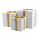 Geschenkboxen 3 Stk./Set,, mit Satinschleife, ineinander passend     Groesse:30x30x30cm,25x25x25cm, 20x20x20cm    Farbe:weiß/gold