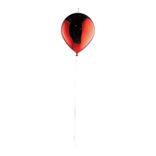 Ballon aus Kunststoff, mit Haken, Hänger     Groesse:36cm, Ø 28cm    Farbe:rot