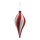 Ornament aus Kunststoff, spiralförmig, beglittert, mit Hänger     Groesse:20cm    Farbe:rot/weiß