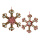 Lebkuchen »Schneeflocken« 2-fach, aus Kunststoff, mit Hänger     Groesse:15cm    Farbe:braun/bunt