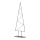Tannenbaum aus Metall Querstreben mit Aufhängehaken, selbststehend     Groesse:120cm, Metallfuß: 38x16cm    Farbe:schwarz