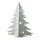 Tannenbaum Sternkonturen, 3D 2-teilig, aus MDF, selbststehend     Groesse:60x45cm, Dicke: 6mm    Farbe:weiß