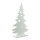 Tannenbaum mit Sternkonturen 2-teilig, aus MDF, selbststehend     Groesse:60x37cm, Standplatte: 25x12cm    Farbe:weiß