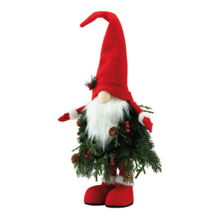 Weihnachtswichtel aus Kunststoff/Styropor, stehend     Groesse:65x24x22cm    Farbe:rot/grün