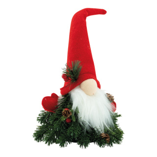 Weihnachtswichtel aus Kunststoff/Styropor     Groesse:33x17x16cm    Farbe:rot/grün