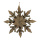 Schneeflocke aus Holz, mit Jute Hänger     Groesse:Ø 40cm    Farbe:braun
