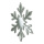 Schneeflocke mit Spiegeleffekt aus Schaumstoff, mit Nylonfaden     Groesse:40cm    Farbe:weiß/silber