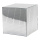 Cube miroir en polystyrène     Taille: 20cm    Color: argent