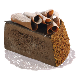 Cake slice, chocolate cake, foam, Size:;7x10cm, Color:brown