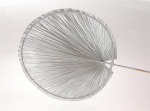 Stiel Palmblat Oval, L115cm B46cm, Silber