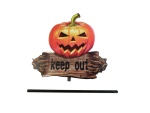 EUROPALMS Halloween Pumpkin "KEEP OUT" with Picker, 50cm